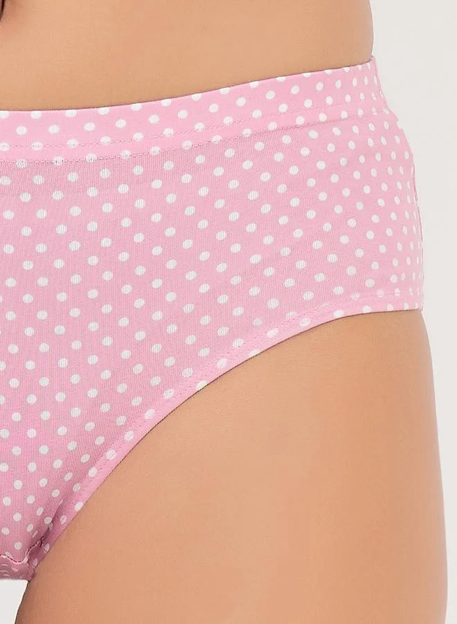 كلوفيا طقم سراويل داخلية هيبستر بطبعة بولكا من 3 قطع